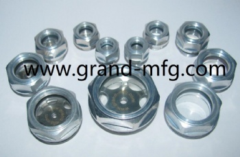 rotary vane vacuum pumps BSP thread aluminum oil level sighting glass gauge indicator supplier