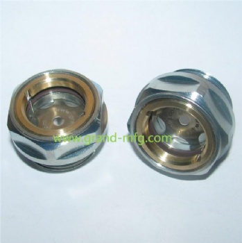 Hexagon Carbon Steel Oil level Sight Glass plugs plated(Metric Thread)