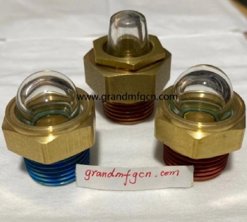 NPT1/2 brass hemispheric dome oil level sight glass oil level gauge
