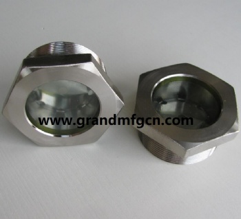 BSP1/2寸3/8寸外六角视镜制冷设备观察镜油窗可定制