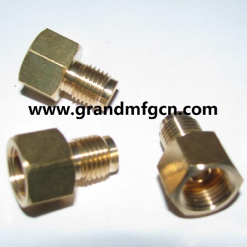 NPT thread CNC precision machined part brass connector