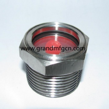 1 inch Hexagon Stainless Steel 304 Oil Sight Glass(NPT Thread)