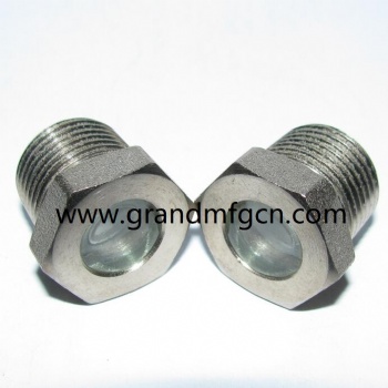 1/2'' Male Sight Glass Checks Coolant Level or Air Compressor Heavy Duty Solid Brass Sight Glass Super Transparent Glass Sight Window Glass Oil Sight Gauge Easily Threading