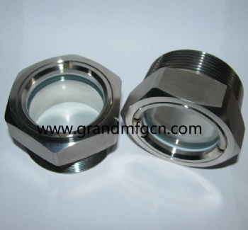 Hexagon Stainless Steel Oil level Sight Glass window Plug NPT Thread