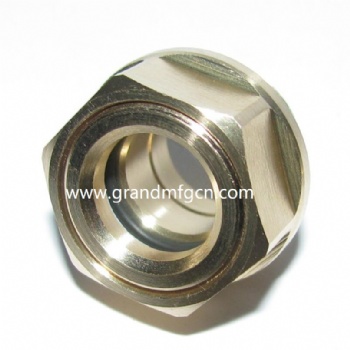 M26X1.5 Male Sight Glass Checks Coolant Level or Air Compressor Heavy Duty Solid Brass Sight Glass Super Transparent Glass Sight Window Glass Oil Sight Gauge