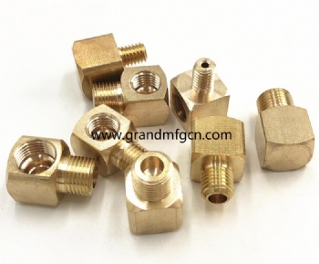 NPT thread CNC precision machined part brass connector