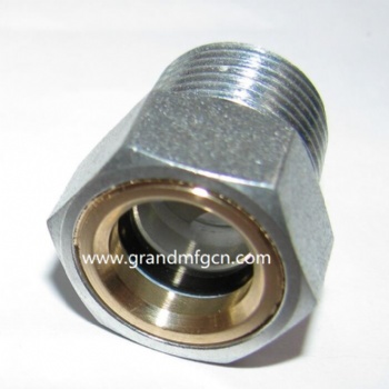 铁镀锌液位器油窗油位计NPT2寸1寸钢视镜油镜 现货