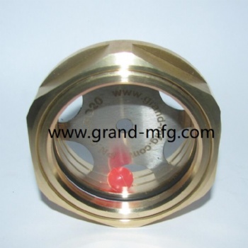 NPT 2 INCH Brass Hex Sight Glass Hole Gas Cap with 1-7/8 Transparent Glass Window & Easy Install Weld-In Steel Stepped Flanged Tophat Bung for Custom Gas Tank Applications
