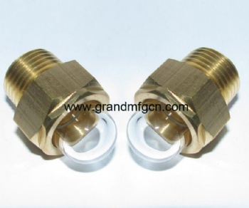 GrandMfg® 1/2 NPT Steel brass aluminum oil level sight glass for Coolant Reservoir