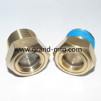 NPT thread 1/2 brass oil level sight glass gauge coolant sightglass
