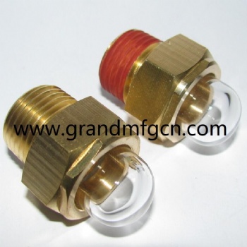 NPT1/2 brass hemispheric dome oil level sight glass oil level gauge indicator