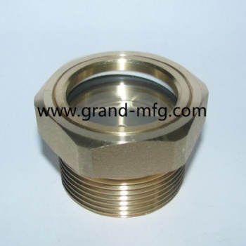 NPT 1-1/4寸黄铜液油观察镜油窗减速机油位器油镜