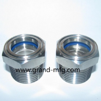 1inch hexagon stainless steel oil level sight glass SUS304 SUS316 NPT thread