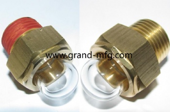 G thread 3/4 brass oil level sight glass gauge surge tank sight glass