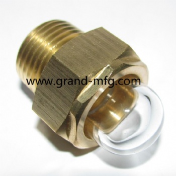 QUALITY M16X1.5 BRASS SIGHT GLASS WITH SUPER CLEAR GLASS